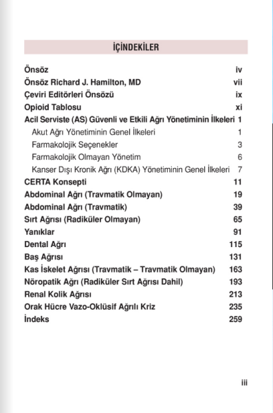 Tarascon Ağrı Cep Kitabı