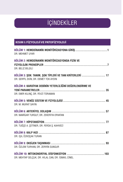 Klinik Pratikte Hemodinamik Monitörizasyon
