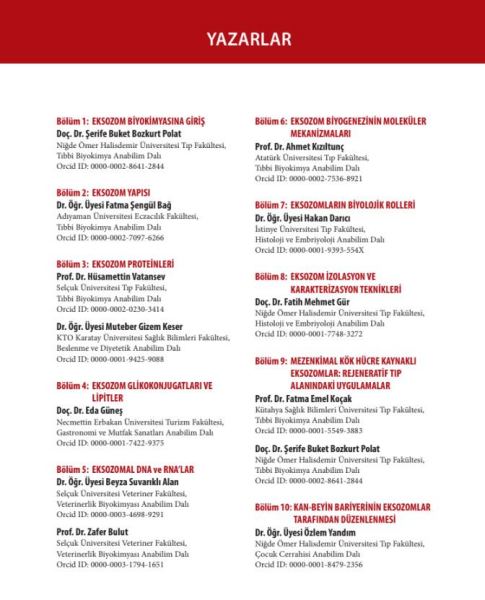 Eksozom Biyokimyası