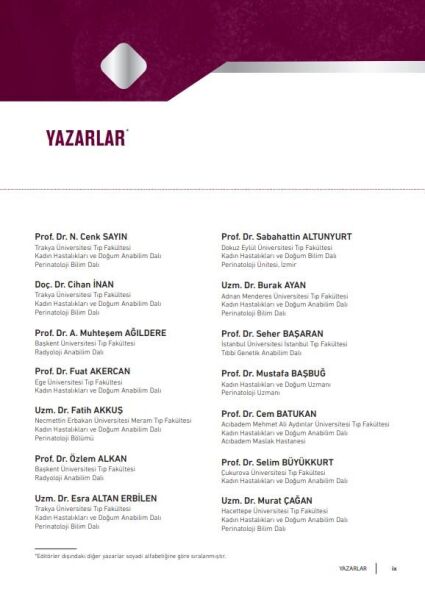 Perinatoloji Nobel Tıp
