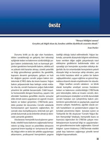 Cerrahi Yoğun Bakım Hemşireliği