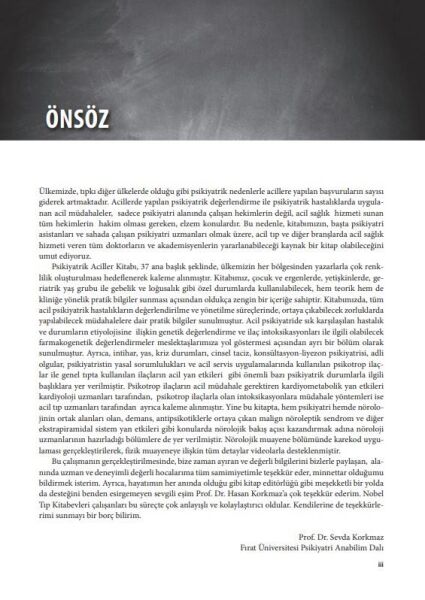 Psikiyatrik Acillere Yaklaşım