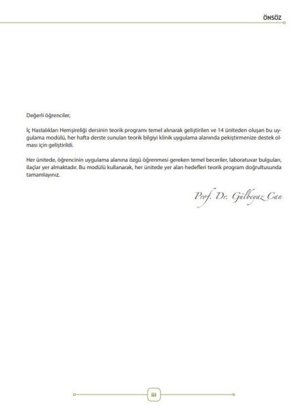 İç Hastalıkları Hemşireliği Klinik Uygulama Rehber