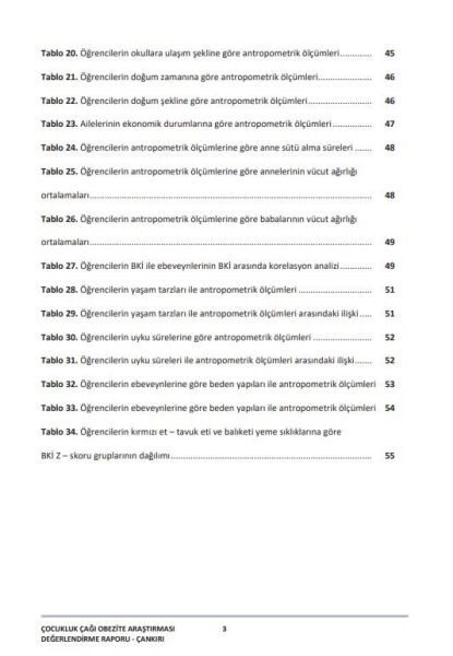 Çocukluk Çağı Şişmanlık Araştırması