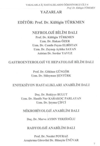 Vakalarla İç Hastalıklarını Öğreniyoruz Cilt: 4
