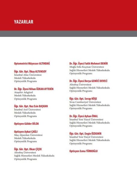 Optisyenliğe Giriş