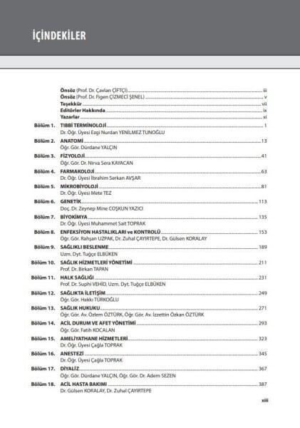 Sağlık Meslekleri için Bilinmesi Gereken 1100 Temel Kavram