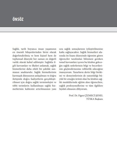 Sağlık Meslekleri için Bilinmesi Gereken 1100 Temel Kavram