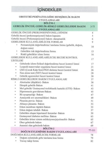 Doğum ve Kadın Hastalıkları Hemşireliği: Bakım-Uygulama Rehberi