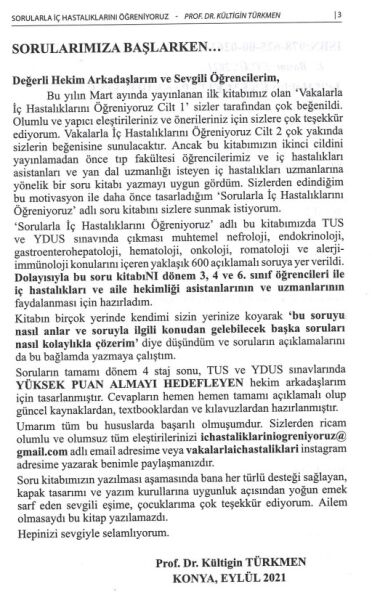 Sorularla İç Hastalıklarını Öğreniyoruz