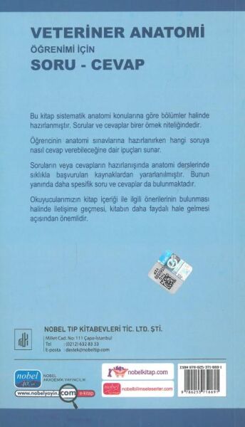 Veteriner Anatomi Öğrenimi İçin Soru-Cevap