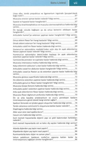 Veteriner Anatomi Öğrenimi İçin Soru-Cevap