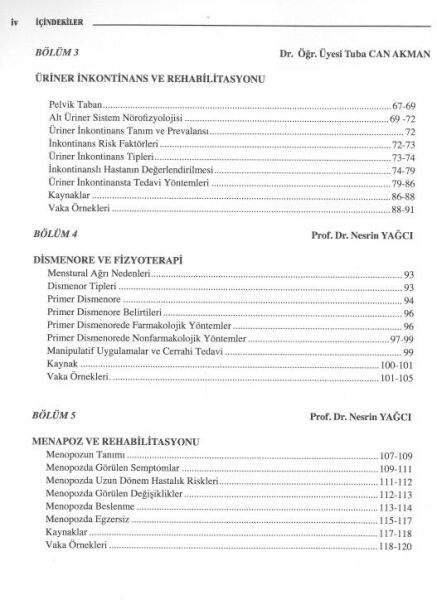 Kadın Sağlığı ve Fizyoterapi Olgu Sunumlu Yaklaşım