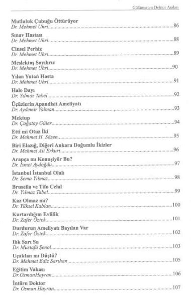 Gülümseten Doktor Anıları
