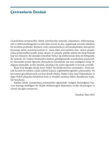 Klinik Uyandırılmış Potansiyeller (Resimli El Kitabı)