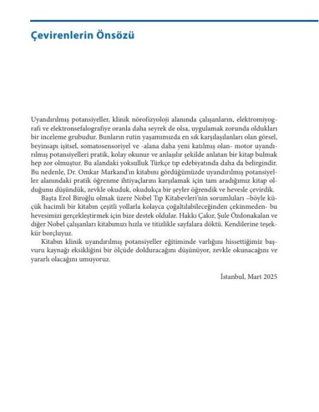 Klinik Uyandırılmış Potansiyeller (Resimli El Kitabı)