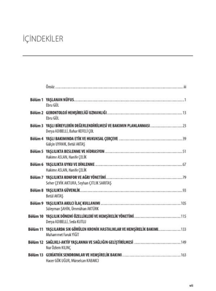 Gerontoloji Hemşireliği