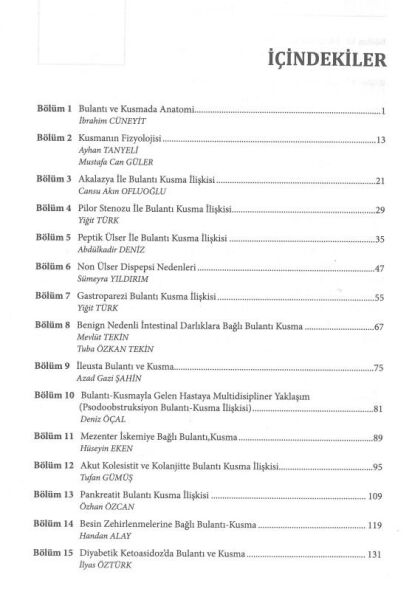 Bulantı Ve Kusmaya Multidisipliner Yaklaşım