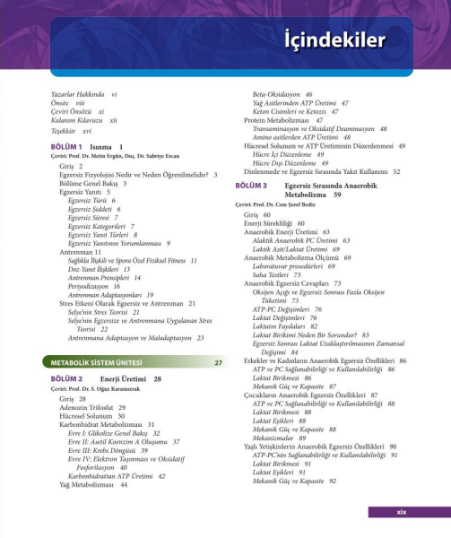 Egzersiz Fizyolojisi Sağlık, Fitness ve Performans