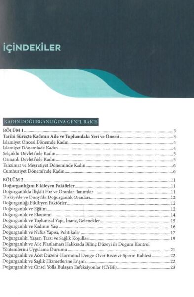 Kadın Doğurganlık ve Fertilite Kontrülü