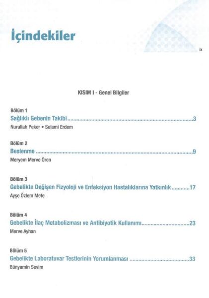 Gebelik ve Enfeksiyon