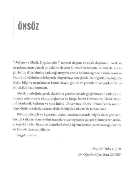 Doğum ve Ebelik Uygulamaları