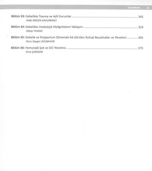 Obstetrik Klinik Izlem ve Acil Yaklaşım Protokolleri