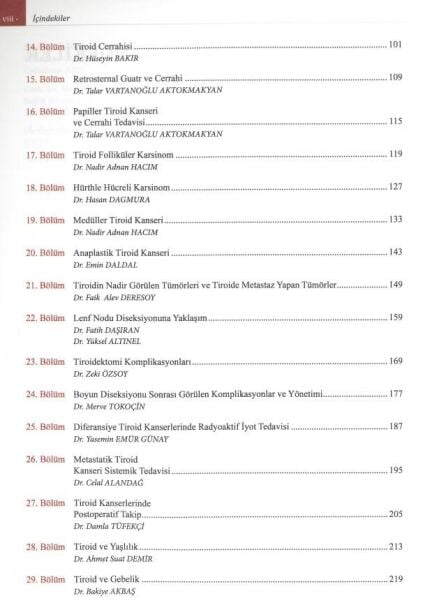 Tiroid Hastalıkları ve Cerrahisi
