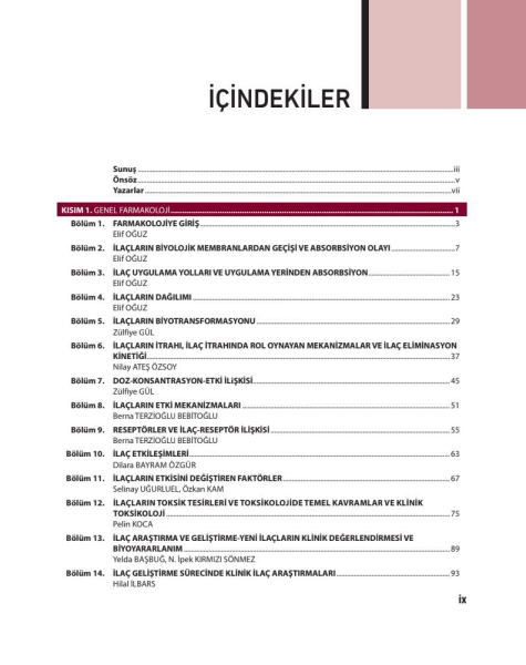 Güncel Bilgiler Işığında Farmakoloji(Medeniyet Üni