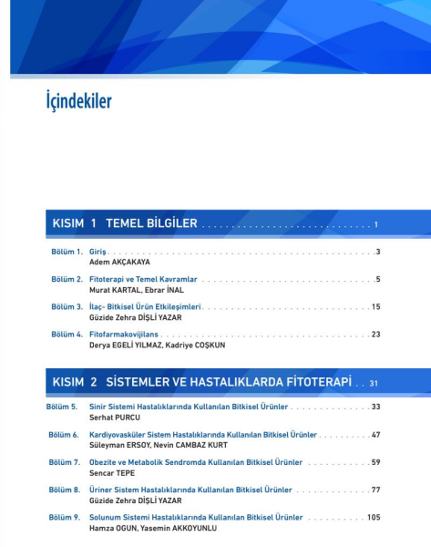 Klinisyenler İçin Fitoterapi