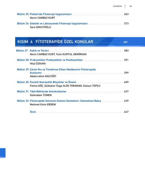 Klinisyenler İçin Fitoterapi