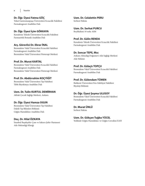 Klinisyenler İçin Fitoterapi