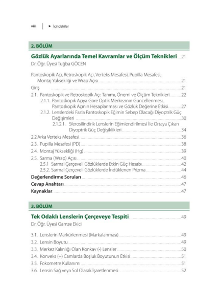 Optisyenlik Prog.için Optik ve Optisyenlik Cilt 2