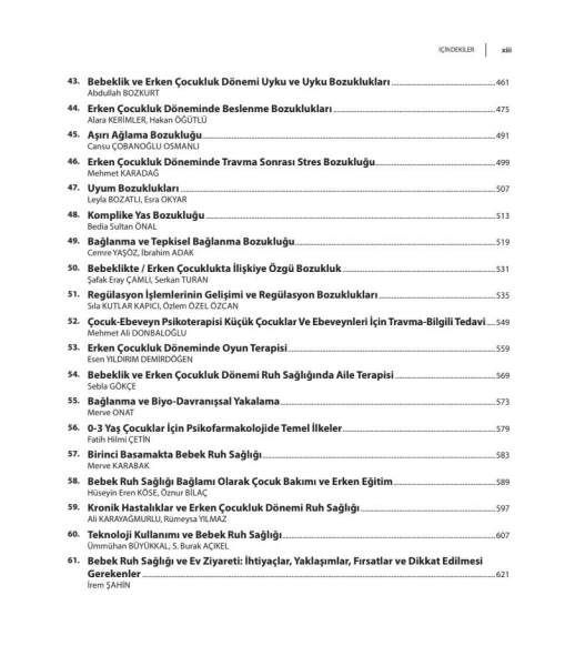 Bebek ve Erken Çocukluk Dönemi Ruh Sağlığı