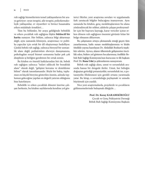 Bebek ve Erken Çocukluk Dönemi Ruh Sağlığı