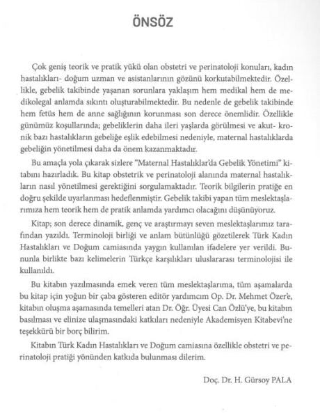 Maternal Hastalıklarda Gebelik Yönetimi