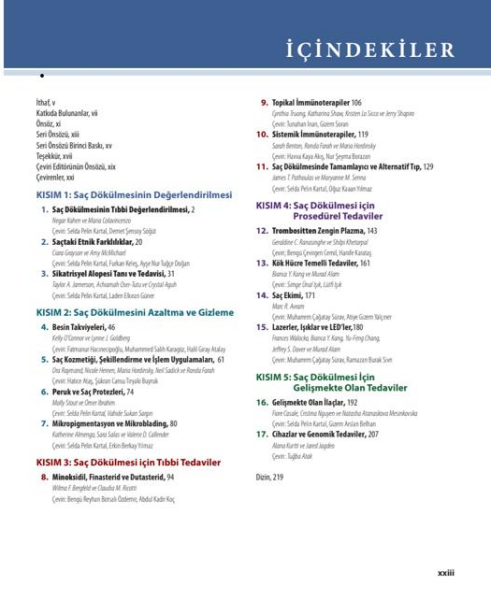 Kozmetik Dermatolojide Uygulamalar: Saç Rehberi