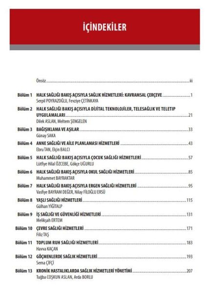 Halk Sağlığı Hizmetleri Sunumunda Öncelikler ve Temel Yaklaşımlar