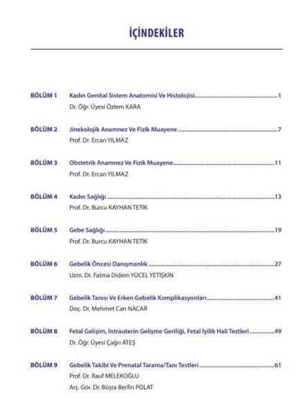 Kadın Sağlığı ve Hastalıkları: Gebelik ve Doğum