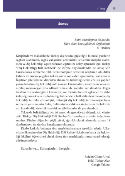 Diş Hekimliği Dili Rehberi