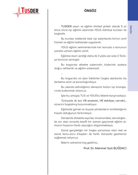 TUSDER Anatomi Açıklamalı Soru Serisi 1
