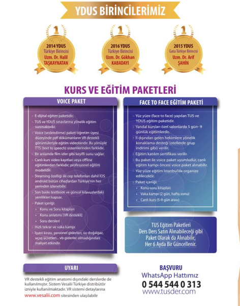 TUSDER Anatomi Açıklamalı Soru Serisi 1
