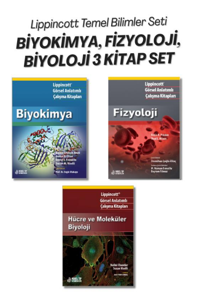 Lippincott® Temel Bilimler Seti 3 Kitap (Biyokimya & Fizyoloji & Hücre ve Moleküler Biyoloji)