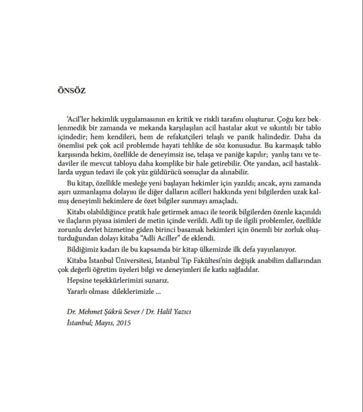 Dahili - Cerrahi - Adli -Aciller El Kitabı 10.Baskı