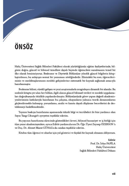 Beslenme ve Diyetetikte Temel Kavramlar
