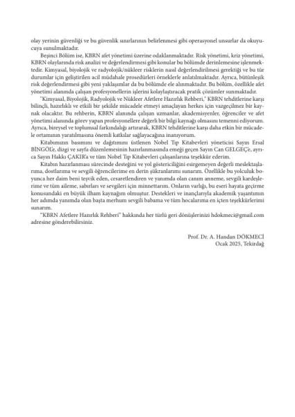 Kimyasal, Biyolojik, Radyolojik, Nükleer (KBRN) Afetlere Hazırlık Rehberi