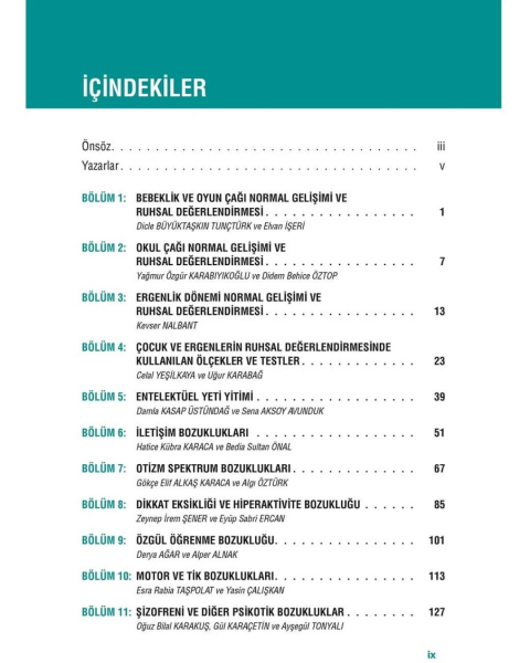 Çocuk ve Ergen Psikiyatrisi Akıl Notları