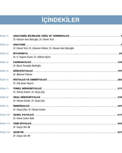 Diş Hekimliği Temel Tıp Bilimleri Akıl Notları