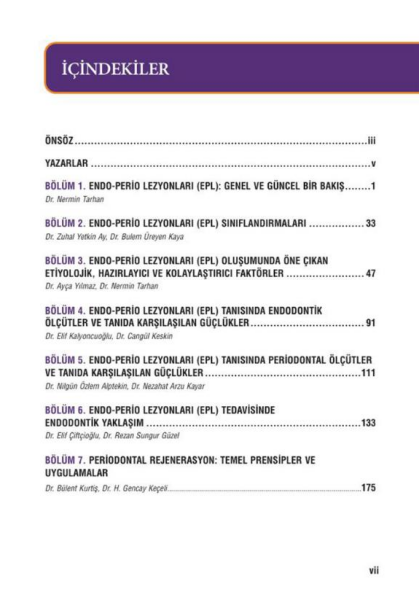 Endo - Perio Lezyonları Güncel Tanı ve Tedavi Yakl