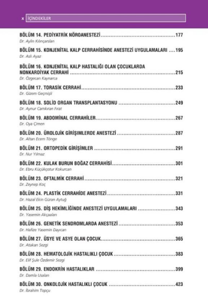 Pediyatrik Anestezi Akıl Notları Güncel 2. Baskı
